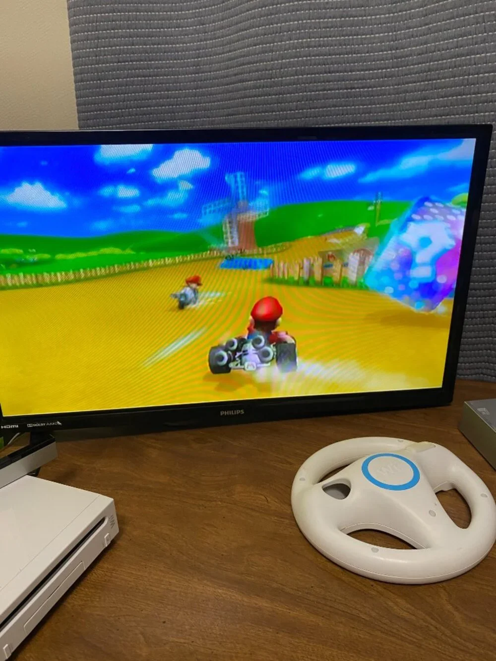 Nintendo Wii Console RVL-001 White With Mario Kart Bundle